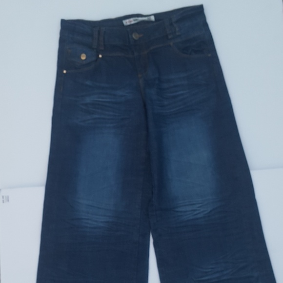 Womens Wide Leg Jeans D-Stiag Cotton Low Rise Blue - Picture 1 of 6